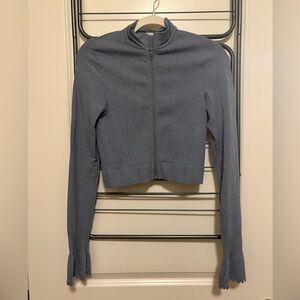 GymShark Blue Zip-Up Active Top